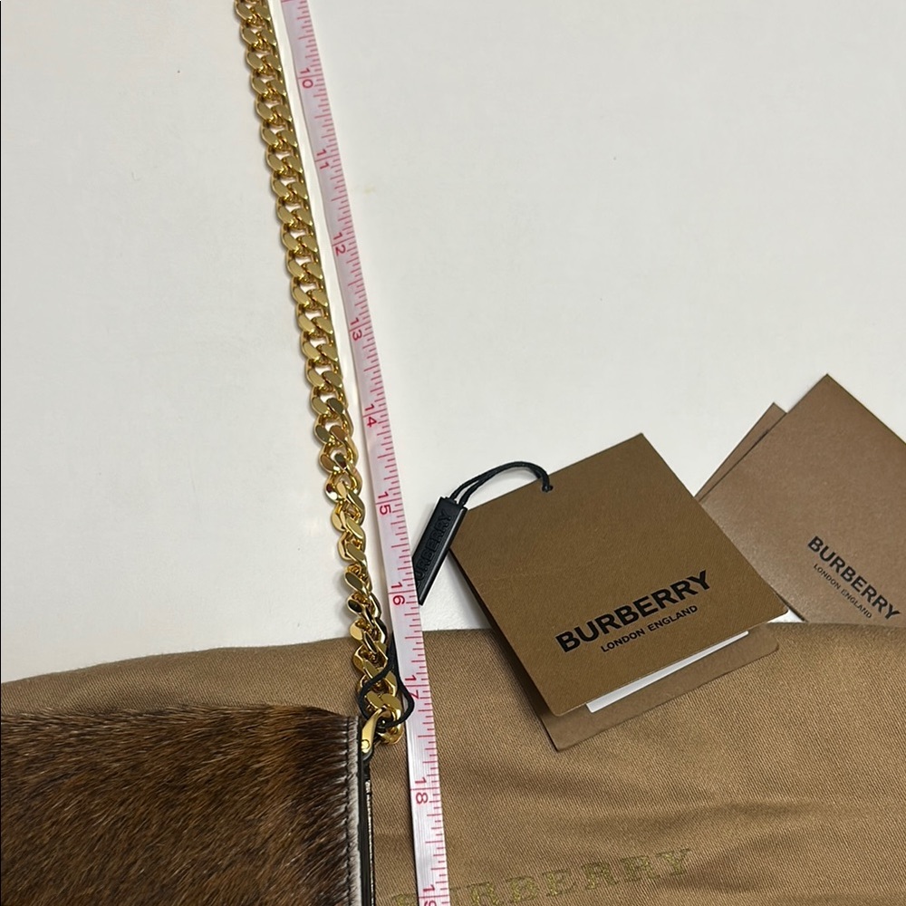 Burberry Mini Calf Hair and Leather Shoulder cross body bag brown cow print NWT - Picture 5 of 11